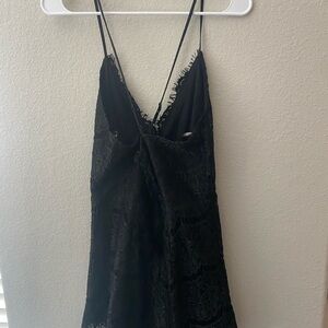 Black lace short romper